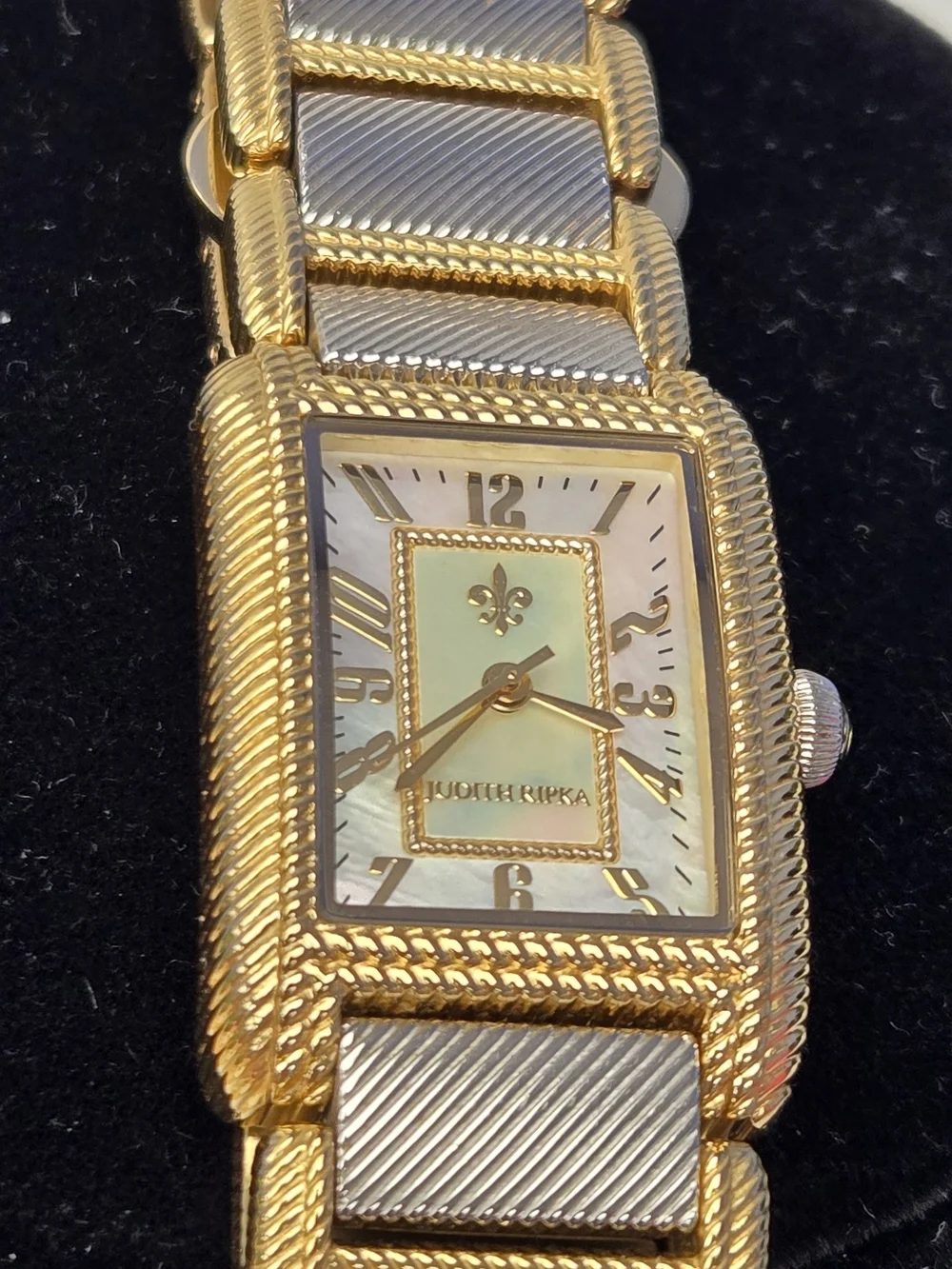 Judith Ripka Lexington Two-Tone Gold and Silver Women's Watch